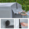 Sobuy Garaj auto pentru perdele de perdele exterioare cutie cu cutie motocicletă perdea impermeabilă pentru mașini motociclete și unelte șopron de grădină și dulap de argint exterior 120x176x163 cm kls11-k