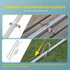 SoBuy KLS11-L-BL Șopron de grădină, Casă de grădină exterioară impermeabilă, Adăpost pentru motociclete cu cârlige, Garaj pentru biciclete și unelte, Adăpost pentru biciclete, Depozitare și stocare, Albastru deschis, 159x219x165 cm