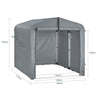 Prévente SoBuy KLS11-L-DG Abri de Jardin, Cabane de Jardin Exterieur Imperméable, abri Moto avec des Crochets, Garage pour Vélo et Outils, Abri Vélo, Rangement et Stockage, Gris, 159x219x165 cm