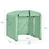 SoBuy KLS11-L-GR Abri de Jardin, Cabane de Jardin Exterieur Imperméable, abri Moto avec des Crochets, Garage pour Vélo et Outils, Abri Vélo, Rangement et Stockage, Vert, 159x219x165 cm