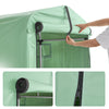 SoBuy KLS11-L-GR Abri de Jardin, Cabane de Jardin Exterieur Imperméable, abri Moto avec des Crochets, Garage pour Vélo et Outils, Abri Vélo, Rangement et Stockage, Vert, 159x219x165 cm