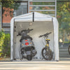 SoBuy KLS11-L Șopron de Grădină, Cabană de Grădină Exterioră Impermeabilă, Adăpost Motocicletă, Garaj pentru Biciclete și Scule, Adăpost Biciclete, Depozitare și Stocare, Argintiu, 159x165x219 cm
