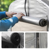 SoBuy KLS11 Acoperiș Grădină, Cabană de Grădină Exterior Impermeabilă, Adăpost Motocicletă, Garaj pentru Biciclete și Unelte, Adăpost Biciclete, Depozitare și Stocare, Argintiu, 120x176x163 cm
