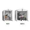 SoBuy KLS11-L Șopron de Grădină, Cabană de Grădină Exterioră Impermeabilă, Adăpost Motocicletă, Garaj pentru Biciclete și Scule, Adăpost Biciclete, Depozitare și Stocare, Argintiu, 159x165x219 cm