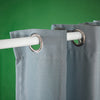 SoBuy KLS12-DG Paravent Séparateur de Pièces Rideau Télescopique Réglable en Hauteur Rideau Occultant Isolant Thermique Draperies à Oeillets