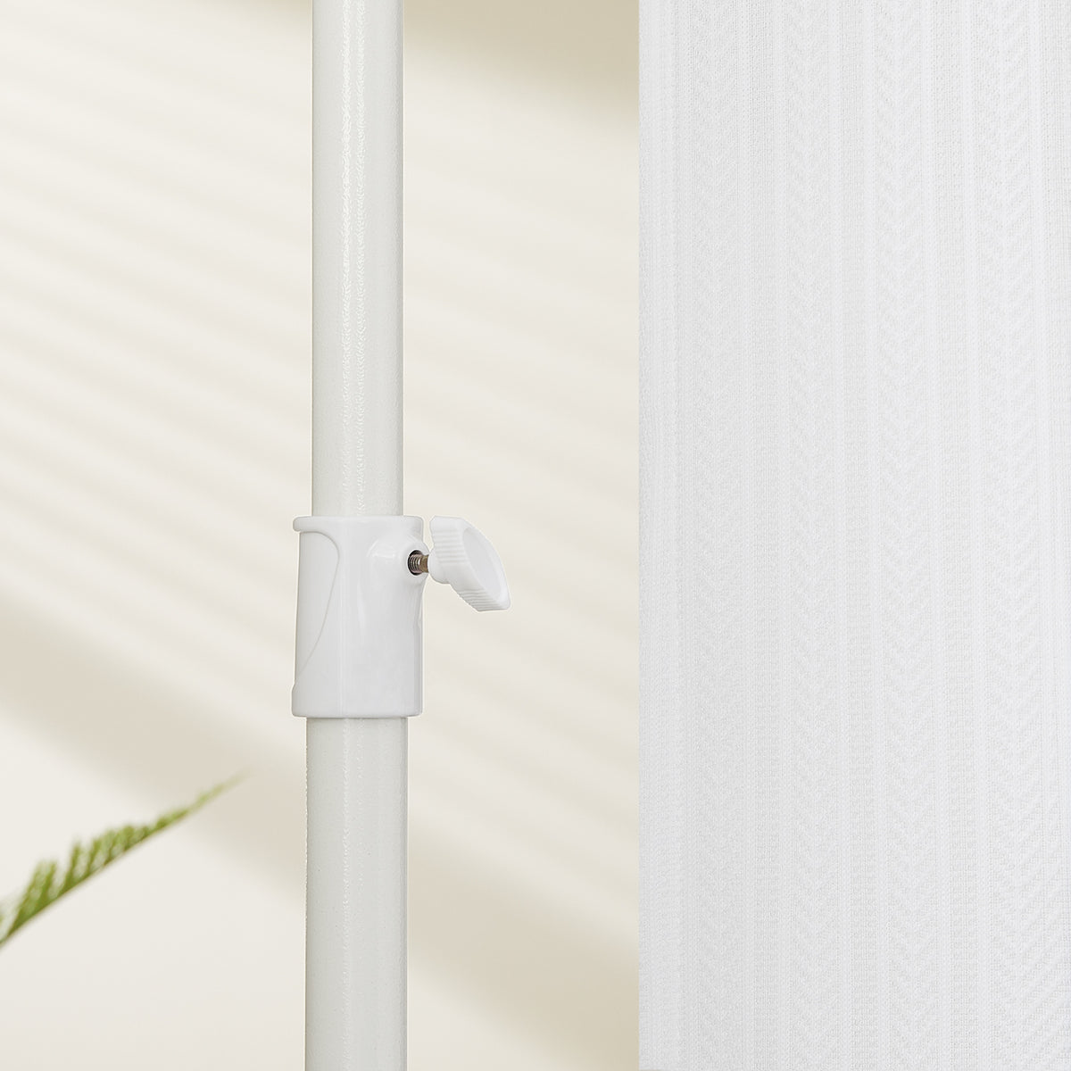 SoBuy KLS12-W Paravent Séparateur de Pièces Rideau Télescopique Rideau Réglable en Hauteur Rideau