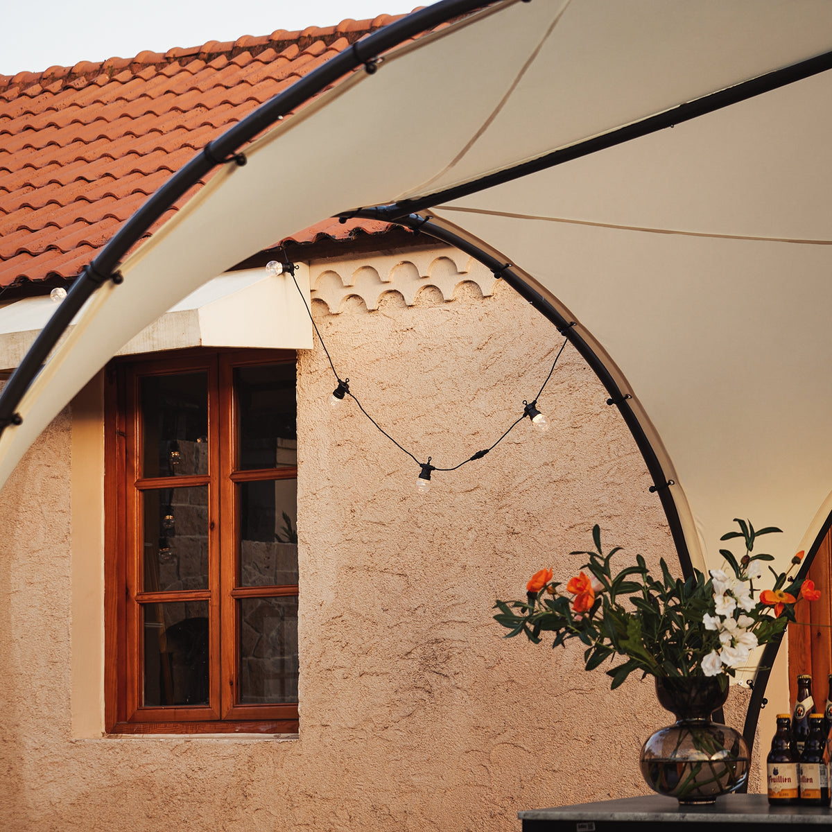 SoBuy KLS16-MI UV30, Tonnelle de camping et de jardin pliable, Protection contre la pluie et le soleil, Pour fêtes, festivals
