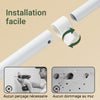 SoBuy KLS17-WN Suport telescopic pentru haine, Suport robust, Dulap deschis reglabil cu rafturi și bare, Alb Natur