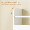 SoBuy Bibliotecă cu economie de spațiu pentru copii 80x12x118cm KMB08-W