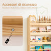 SoBuy KMB08-K-N, Libreria Montessoriana per Bambini Libreria da Parete a 4 Ripiani Porta Libri Bambini Portagiochi Cameretta Naturale 60x12x80cm