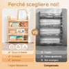 SoBuy KMB08-K-N, Libreria Montessoriana per Bambini Libreria da Parete a 4 Ripiani Porta Libri Bambini Portagiochi Cameretta Naturale 60x12x80cm