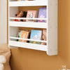 SoBuy KMB08-K-W Bibliotecă de Perete Raft pentru Cărți Copii Raft de Depozitare cu 4 Niveluri - Alb