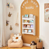 SoBuy KMB08-K-W Bibliotecă de Perete Raft pentru Cărți Copii Raft de Depozitare cu 4 Niveluri - Alb