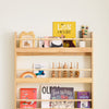 SoBuy KMB08-N Bibliotecă pentru copii Raft de cărți pentru copii 4 niveluri Dulap de depozitare jucării Bibliotecă Mobilier de depozitare Raft cameră Natural 80x12x118cm