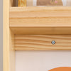 SoBuy KMB08-N Bibliotecă pentru copii Raft de cărți pentru copii 4 niveluri Dulap de depozitare jucării Bibliotecă Mobilier de depozitare Raft cameră Natural 80x12x118cm