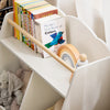 SoBuy KMB100-K-W Bibliotecă pentru copii, Raft pentru cărți, Raft pentru depozitare jucării pentru copii, 2 compartimente deschise