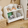 Prévente SoBuy KMB100-W Bibliothèque Enfant, Étagère à Livres, Étagère de Rangement pour Livres et Jouets, Meuble Rangement sur Pieds pour Chambre d’Enfant, 5 Compartiments Ouverts, 82 x 35 x 76 cm