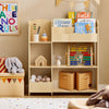 SoBuy KMB101-N Étagère de Rangement pour Enfants, Meuble Rangement pour Livres et Jouets, Bibliothèque Organisateur pour Chambre d'Enfants, Salle de Jeux, Salon, 91x30x100 cm