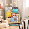 SoBuy KMB106-HG Bibliotecă Etajeră pentru Cărți, Etajeră Depozitare Jucării și Cărți pentru Camera Copiilor, Dulap Depozitare Copii cu 4 Compartimente Deschise, 61 x 30 x 71 cm