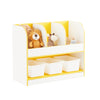 SoBuy KMB107-G Meuble Rangement Enfant pour Jouets et Livres, Organisateur de Jouets, Étagère à Livres pour Chambre d'enfant