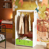SoBuy KMB109-W Portant à Vêtements Enfant, Penderie pour Enfants, Garde-Robe Enfants, Étagère à Vêtement Enfant