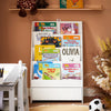 SoBuy KMB112-W Bibliotecă pentru copii cu 4 rafturi și 1 sertar