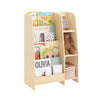 SoBuy KMB114-GR Bibliotecă pentru copii, Raft de depozitare pentru copii, Raft de cărți pentru camera copiilor, Mobilier de depozitare pentru copii cu 4 rafturi și 3 compartimente, Verde, 63x30x90cm