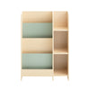 SoBuy KMB114-GR Bibliotecă pentru copii, Raft de depozitare pentru copii, Raft de cărți pentru camera copiilor, Mobilier de depozitare pentru copii cu 4 rafturi și 3 compartimente, Verde, 63x30x90cm