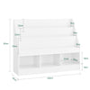 SoBuy KMB118-W Bibliotecă pentru Copii, Dulap de Depozitare Jucării pentru Copii cu 3 Compartimente, Bibliotecă Mică, 3 Niveluri, Raft pentru Cameră, Alb 100x30x80cm