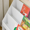SoBuy KMB118-W Bibliotecă pentru Copii, Dulap de Depozitare Jucării pentru Copii cu 3 Compartimente, Bibliotecă Mică, 3 Niveluri, Raft pentru Cameră, Alb 100x30x80cm
