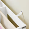 SoBuy KMB119-W Bibliotecă pentru copii cu 3 niveluri, bibliotecă Montessori cu depozitare jucării și coșuri din material textil, mobilă cameră copii, raft cameră, alb 80x40x80cm