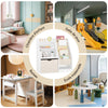 SoBuy KMB119-W Bibliotecă pentru copii cu 3 niveluri, bibliotecă Montessori cu depozitare jucării și coșuri din material textil, mobilă cameră copii, raft cameră, alb 80x40x80cm