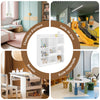 SoBuy KMB120-W Bibliotecă pentru copii, organizator jucării cu 9 compartimente, mobilier depozitare jucării, raft bibliotecă, suport reviste, alb, 95x34x105 cm