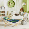 SoBuy KMB16-J Balansoar, Pătuț Copii, Hamac Copii, Șezlong Balansoar pentru Copii, Rocking Chair, pentru Camera Copiilor, Terasă, Sufragerie, Grădină, 124x36x45 cm