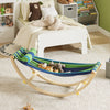 SoBuy KMB16-J Balansoar, Pătuț Copii, Hamac Copii, Șezlong Balansoar pentru Copii, Rocking Chair, pentru Camera Copiilor, Terasă, Sufragerie, Grădină, 124x36x45 cm