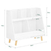 SoBuy KMB19-W Bibliotecă pentru Copii, Raft pentru Cărți, Dulap de Depozitare pentru Copii, Dulap de Depozitare Jucării și Cărți pentru Camera Copiilor, 5 Compartimente Deschise, 86 x 36 x 77 cm, Alb