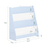 SoBuy KMB32-B Bibliotecă pentru copii, organizator jucării, bibliotecă pentru cărți, 4 niveluri, raft pentru cărți, mobilier de depozitare pentru cameră de copil, birou, living, albastru deschis, 80x30x88 cm