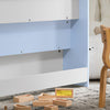 SoBuy KMB32-B Bibliotecă pentru copii, organizator jucării, bibliotecă pentru cărți, 4 niveluri, raft pentru cărți, mobilier de depozitare pentru cameră de copil, birou, living, albastru deschis, 80x30x88 cm