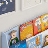 SoBuy KMB32-B Bibliotecă pentru copii, organizator jucării, bibliotecă pentru cărți, 4 niveluri, raft pentru cărți, mobilier de depozitare pentru cameră de copil, birou, living, albastru deschis, 80x30x88 cm
