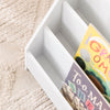 SoBuy KMB32-K-W Bibliotecă pentru copii, organizator jucării, bibliotecă cu cărți, 4 niveluri și 1 compartiment deschis, raft pentru cărți, mobilă de depozitare pentru camera copilului, birou, sufragerie, alb, 70x30x60 cm
