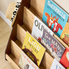 SoBuy KMB32-N Bibliotecă pentru copii Organizator jucării pentru copii Raft de cărți 4 niveluri cu 2 cârlige Etajeră pentru cărți Mobilier de depozitare Dormitor copii Birou Living Natural 91x30x89 cm