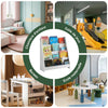 SoBuy KMB32-W Bibliotecă pentru Copii, Organizator Jucării Copii, Bibliotecă Cărți cu 4 Niveluri, Raft Cărți, Mobilier de Depozitare pentru Camera Copiilor, Birou, Living, Alb, 80x30x88 cm