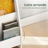 SoBuy KMB32-W Bibliotecă pentru Copii, Organizator Jucării Copii, Bibliotecă Cărți cu 4 Niveluri, Raft Cărți, Mobilier de Depozitare pentru Camera Copiilor, Birou, Living, Alb, 80x30x88 cm