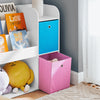 SoBuy KMB37-F Raft de depozitare pentru cărți și jucării, Bibliotecă, Mobilier de depozitare multifuncțional cu 2 coșuri