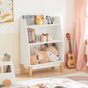 SoBuy KMB47-W Bibliotecă Raft pentru cărți Raft de depozitare pentru cărți și jucării copii, Suport reviste cu 3 rafturi, 60x25x80 cm
