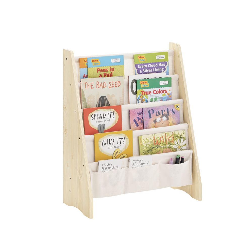 SoBuy KMB50-N Bibliothèque Enfant Meuble Rangement Jouet et Livres pour Chambre Enfant Étagère à Livre avec 4 Compartiments e