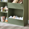 SoBuy KMB55-K-GR Bibliotecă pentru copii, Organizator de jucării pentru copii cu 5 compartimente, Dulap pentru depozitare jucării, Raft, Suport reviste, Verde 80x34x104cm