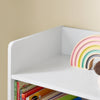 SoBuy KMB55 -K -W Montessorian Bookshop pentru copii - raft de bord cu 5 compartimente deschise - bibliotecă de la sol pentru dormitor alb 80x34x104 cm
