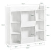 SoBuy KMB55-W Bibliotecă Montessori pentru copii – Mobilier pentru depozitarea jucăriilor și cărților cu 8 compartimente, Sigură, Alb, 106×30×104 cm