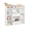 SoBuy KMB55-W Bibliotecă Montessori pentru copii – Mobilier pentru depozitarea jucăriilor și cărților cu 8 compartimente, Sigură, Alb, 106×30×104 cm